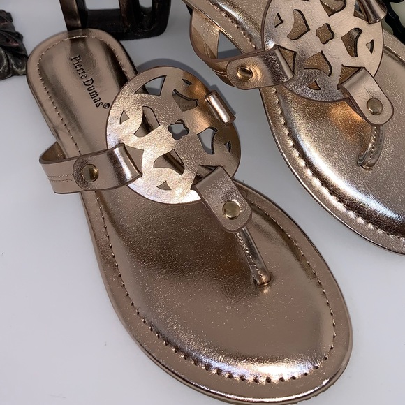 💕HP💕ROSE GOLD ornate sandals - Picture 2 of 6